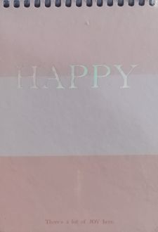 دفتر یادداشت سیمی A6 happy pro note (لانگو) - صورتی