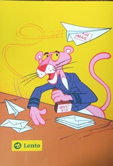 دفتر انیمیشن سایز A4 (لنتو) پلنگ‌صورتی