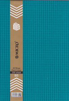 دفترکلاسوری 26 حلقه 200 برگ قفل فلز میکرو سری برجسته (فیروزه‌ای)