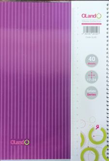 دفتر 40 برگ مجلد سیمی سری ژلاتو (الند) بنفش