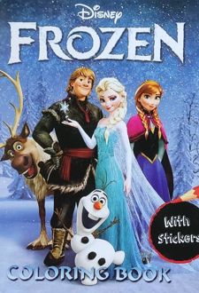 دفتر رنگ‌آمیزی کودک فروزن استیکردار