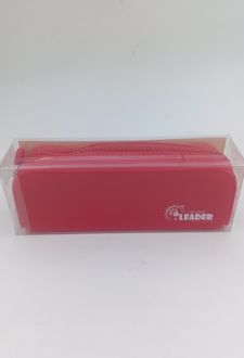 جامدادی تک زیپ سیلیکونی مکعب مربع لیدر - (قرمز)