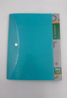 دفتر کلاسوری 100 برگ 22*27/5 PP استریپ (الپیون) آبی کم رنگ