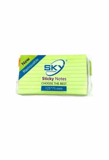 استیک‌نوت 7.5*12.5 خط‌دار 5 رنگ (SKY)