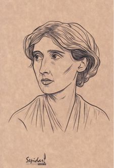 دفتر 80 برگ رقعی کرافت بی‌خط سری مشاهیر (سپیدار) Aderine Virgina woolf