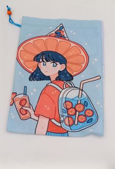 کاور کتاب مخملی سایز 23*6 (انار چاپ) دختر پرتقالی