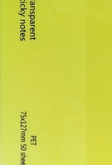 استیک‌نوت 50 عددی pvc شفاف (زرد)