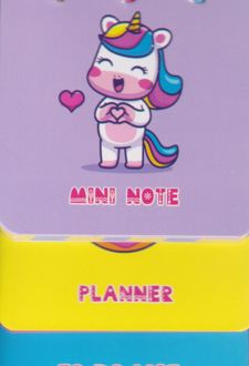 دفتر پله‌ای دکمه‌ای (آبرنگ) طرح فانتزی