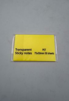 استیک‌نوت 50 عددی pvc شفاف (زرد)