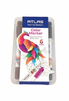 ماژیک نقاشی 6 رنگ (اطلس)