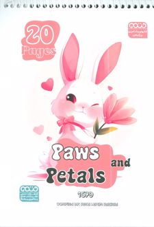 کتاب رنگ آمیزی بزرگسالان (طرح PAWS AND PETALS،کد 1579)