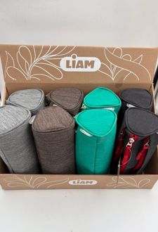 جامدادی سه زیپ تریپلاس پاتریس کلاسیک لیام - (مشکی)