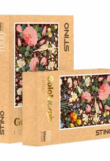 پازل شیشه‌ای استینو 2000 تکه طرح گل و مرغ (کد 30103)