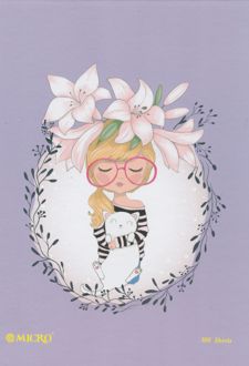 دفتر کلاسوری 26 حلقه 100 برگ قفل پلاستیک میکرو سری جور (دختر)