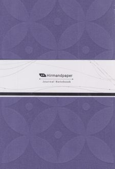 دفتر یادداشت 14*10 کش‌دار جلد سخت خط‌دار (هیرمند) - بنفش