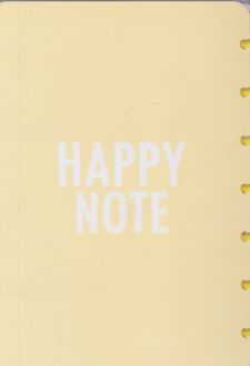 دفتر 100 برگ 20*14 جلد طلق پرسی دکمه‌ای آبرنگ سری تصویرسازی هپی (زرد)