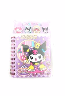 دفترچه استیکری سیمی (فانتزی) - کرومی بنفش