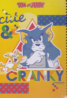 دفتر 100 برگ School وزیری جلدسخت تام و جری (لانگو) زرد