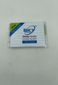 استیک‌نوت 7.5*10 خط‌دار سفید (SKY)