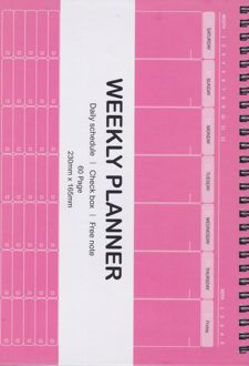 دفتر برنامه‌ریزی مدل weekly planner (همیشه) - صورتی