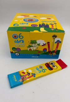 مدادرنگی 6 رنگ جعبه مقوایی آریا