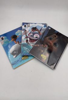 دفتر 50 برگ وزیری سیمی مجلد (خط آبی )برگ سری پسردلفینی