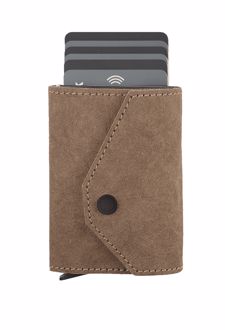 جاکارتی چرم کاغذی PORTER Go wallet (پولاریس) - قهوه‌ای