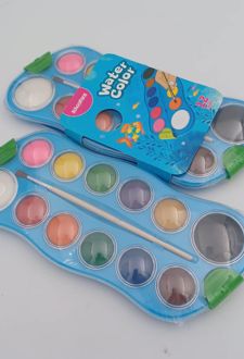 آبرنگ 12 رنگ همراه با قلمو اسکول فنز