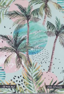 دفترکلاسوری 26 حلقه 200 برگ قفل فلز جلدسخت میکرو (درخت نخل)