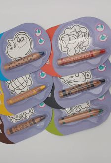 پاستل مدادی تک عددی با الگو اسکول فنز (قهوه ای)