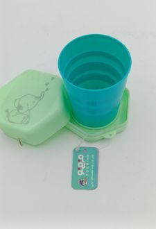 لیوان سفری تاشو (فرمی نو) شش‌وجهی سبز