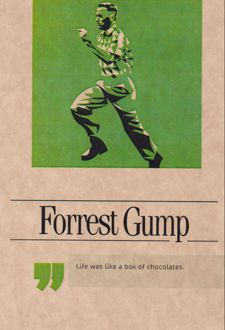 دفتر 80 برگ رقعی جلدکرافت گذران سینمایی (Dash note) فارست گامپ