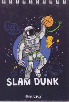 دفتر یادداشت سیم ازبالا جلدسخت 13*10 میکرو (آدم فضایی)