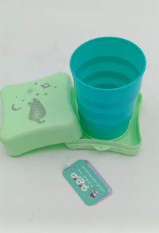 لیوان سفری تاشو (فرمی نو) مربعی سبز