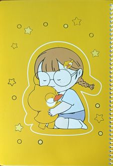 دفتر نقاشی 40 برگ وزیری سیمی جلد‌نرم فانتزی (پودل) زرد