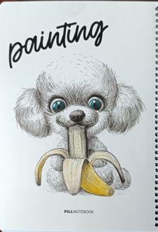 دفتر‌نقاشی 50 برگ وزیری سیمی (پیل) سگ - موز