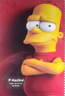 دفتر 60 برگ سیمی (مازلاین) - طرح سمیپسون ها قرمز