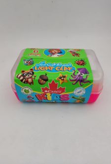 خمیر سبک 6 رنگ کنکو + ظرف غذا قدیم با لفاف کاغذی (صورتی)