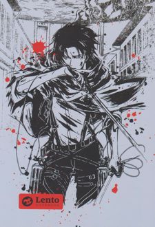 دفتر هنر انیمه پوستر دار سایز A5 (لنتو) طوسی