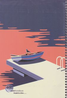 دفتر 100 برگ جلد مقوایی سیمی فانتزی (میم) اسکله