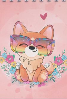 دفترچه یادداشت 80 برگ 12*10 فانتزی (میم) روباه