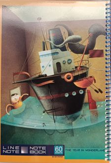 دفتر‌مشق 60 برگ کاغذ 80 گرم مجلد 7033 (لاین نوت) Wonderland 2