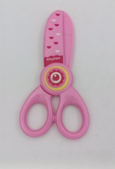 قیچی تیغه پلاستکی طرح حیوانات اسکول فنز - (صورتی)