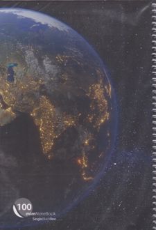 دفتر 100 برگ جلد مقوایی سیمی فانتزی (میم) کره‌‌ی‌زمین