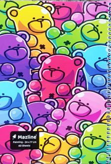 دفتر نقاشی 60 برگ سیمی (مازلاین) - خرس های رنگی