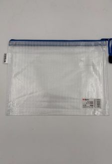 پوشه A5 زیپ‌دار آبی (MG)