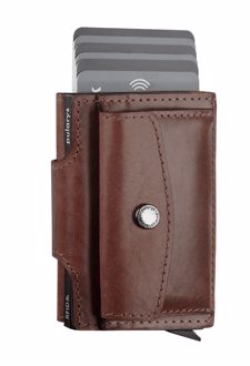جاکارتی چرم نمد DOPPIO Max wallet (پولاریس) - قهوه‌ای