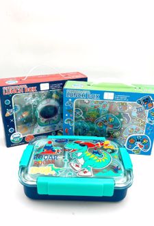 ظرف‌غذا تک طبقه 710 میل مستطیل سه‌خانه فانتزی (استیل304) وست - (گیم)