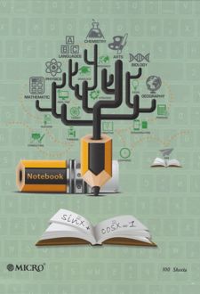 دفتر کلاسوری 26 حلقه 100 برگ قفل پلاستیک میکرو سری جور (مداد سبز)