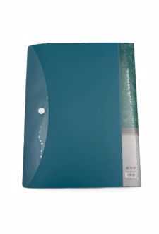 دفتر کلاسوری 100 برگ 275*220 جلد سوزنی (الیپون) سبزآبی